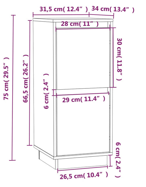 Загрузите изображение в средство просмотра галереи, Servante, 2 buc., 31,5x34x75 cm, lemn masiv de pin
