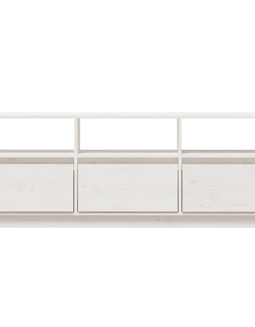 Încărcați imaginea în vizualizatorul Galerie, Comodă TV, alb, 140x37x50 cm, lemn masiv de pin - Lando
