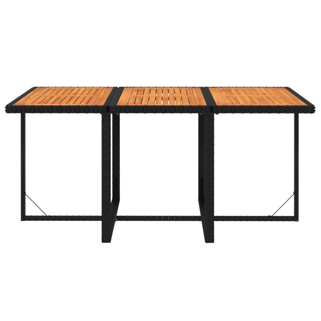 Set mobilier de grădină cu perne, 7 piese, negru, poliratan