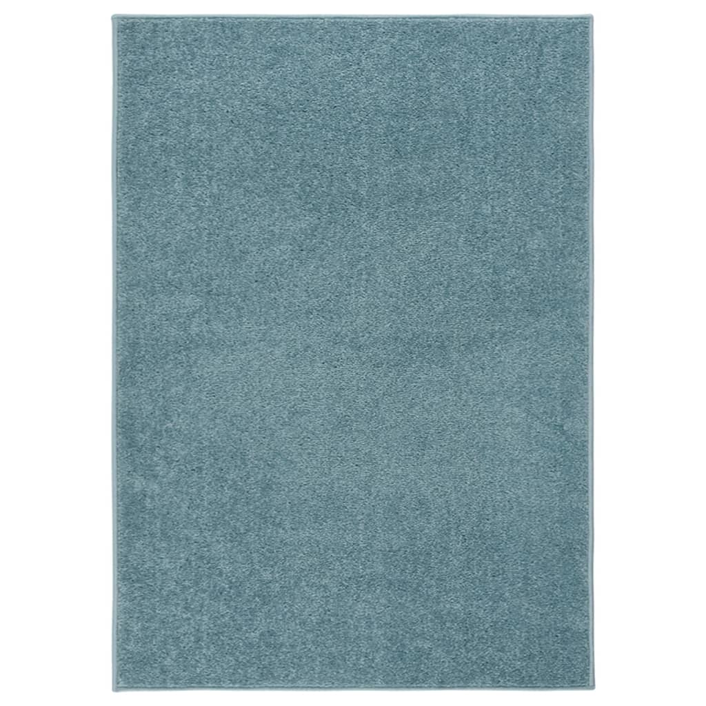 Covor cu fire scurte, albastru, 120x170 cm