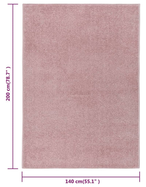 Încărcați imaginea în vizualizatorul Galerie, Covor cu fire scurte, roz, 140x200 cm
