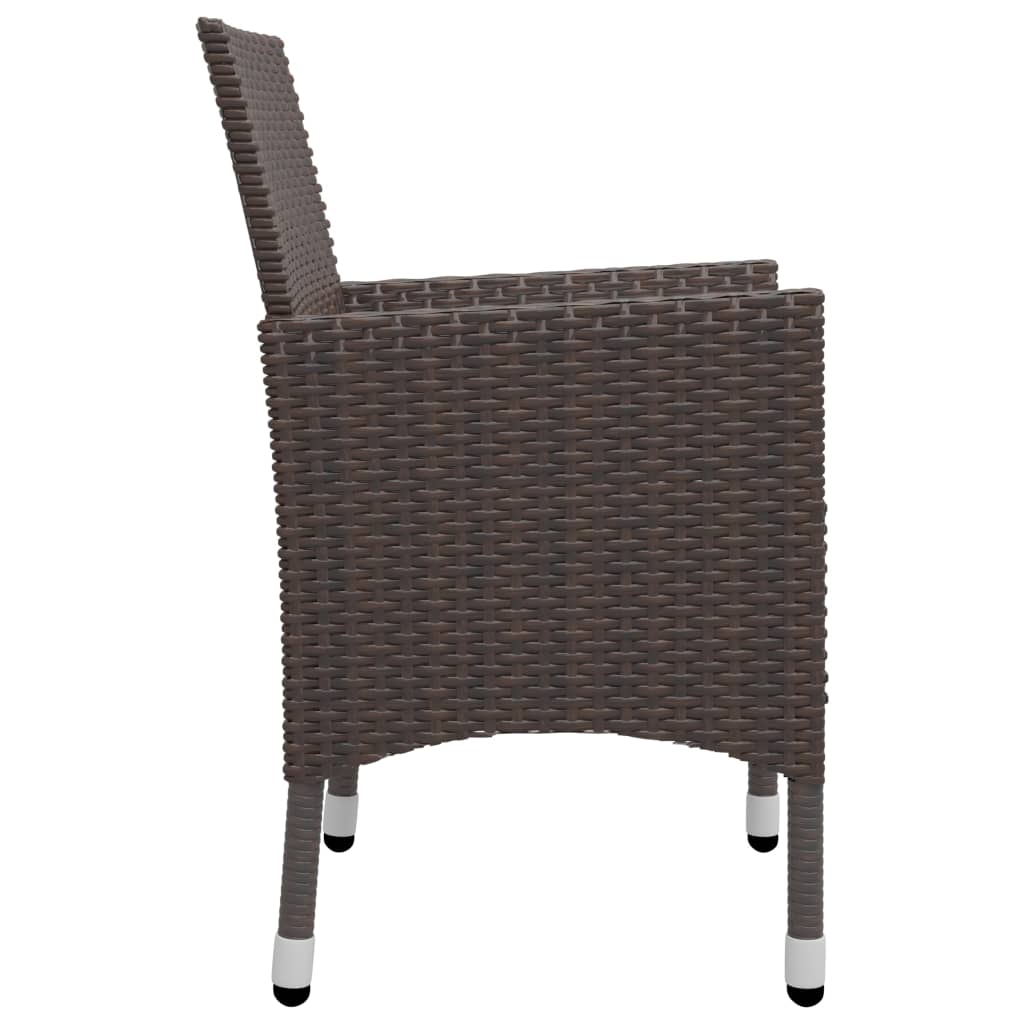 Set mobilier de grădină cu perne, 9 piese, maro