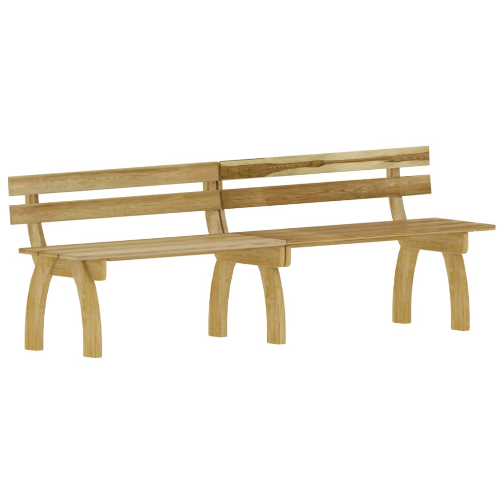 Set mobilier de exterior, 3 piese, lemn de pin tratat