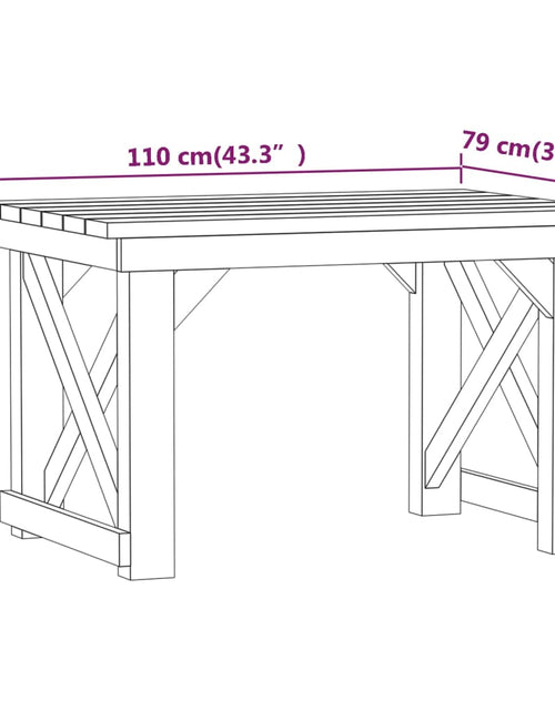 Загрузите изображение в средство просмотра галереи, Set mobilier de exterior, 3 piese, lemn de pin tratat
