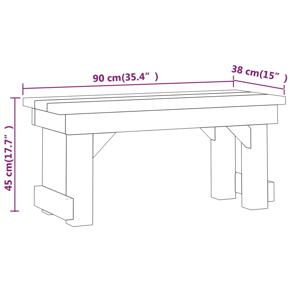 Set mobilier de exterior, 3 piese, lemn de pin tratat