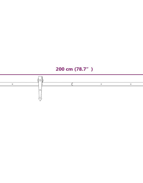 Încărcați imaginea în vizualizatorul Galerie, Set feronerie pentru uși glisante, alb, 200 cm, oțel
