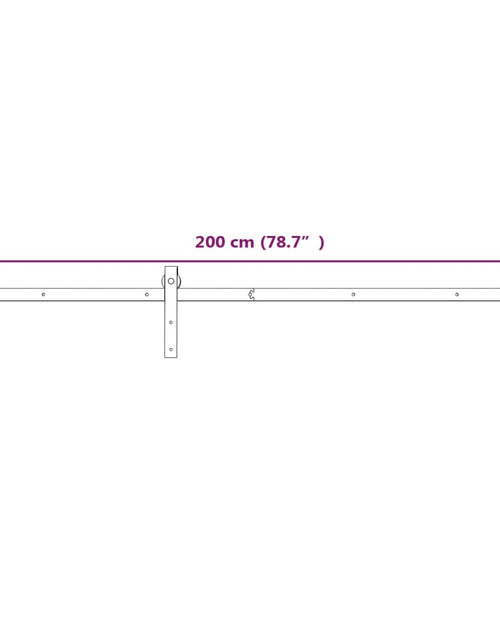 Загрузите изображение в средство просмотра галереи, Set feronerie pentru uși glisante, alb, 200 cm, oțel
