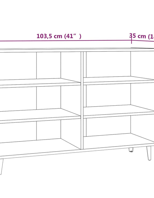 Загрузите изображение в средство просмотра галереи, Servantă, stejar fumuriu, 103,5x35x70 cm, PAL
