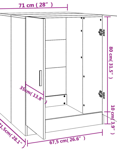 Încărcați imaginea în vizualizatorul Galerie, Dulap mașină de spălat, gri sonoma, 71x71,5x91,5 cm
