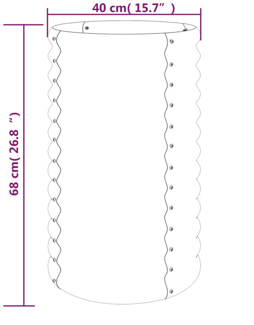 Încărcați imaginea în vizualizatorul Galerie, Jardinieră argintiu 40x40x68 cm oțel vopsit electrostatic
