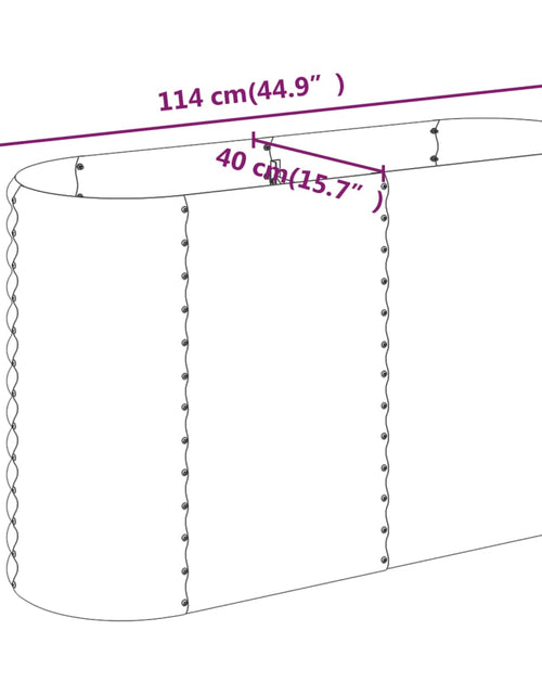 Încărcați imaginea în vizualizatorul Galerie, Strat înălțat grădină 114x40x68 cm oțel vopsit electrostatic
