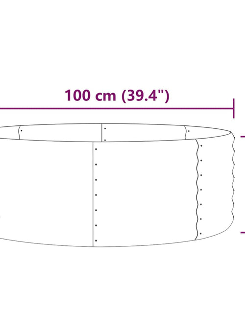 Загрузите изображение в средство просмотра галереи, Jardinieră grădină maro 100x100x36 cm oțel vopsit electrostatic
