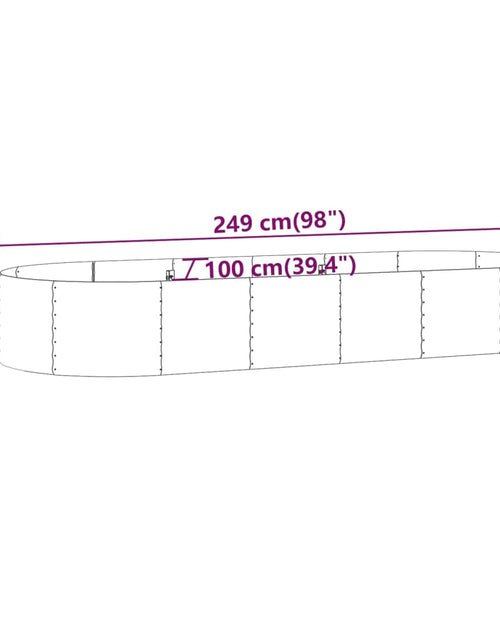 Încărcați imaginea în vizualizatorul Galerie, Strat înălțat grădină 249x100x36 cm oțel vopsit electrostatic
