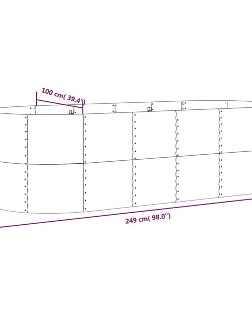 Загрузите изображение в средство просмотра галереи, Strat înălțat grădină 249x100x68 cm oțel vopsit electrostatic
