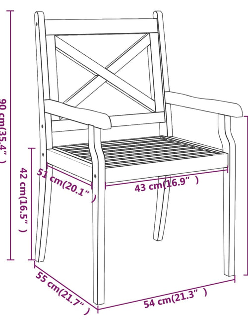 Încărcați imaginea în vizualizatorul Galerie, Scaune de exterior, 6 buc., lemn masiv de acacia
