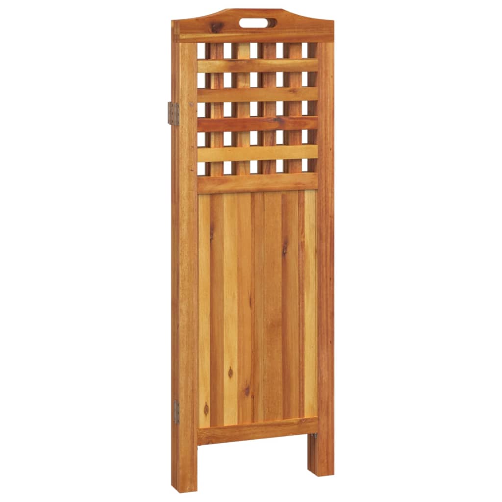 Paravan de cameră 3 panouri 121,5x2x115 cm lemn masiv de acacia