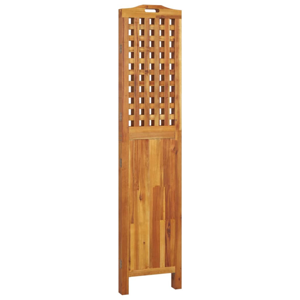 Paravan de cameră 3 panouri 121,5x2x180 cm lemn masiv de acacia