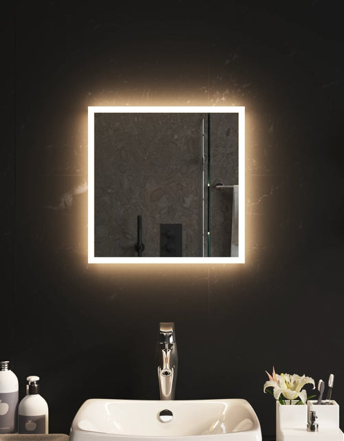 Încărcați imaginea în vizualizatorul Galerie, Oglindă de baie cu LED, 40x40 cm
