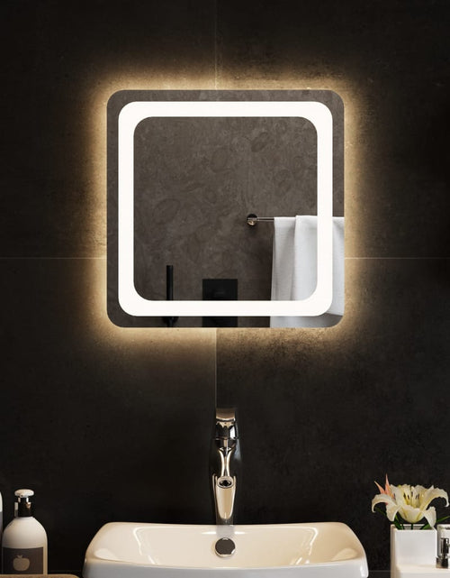 Încărcați imaginea în vizualizatorul Galerie, Oglindă de baie cu LED, 40x40 cm
