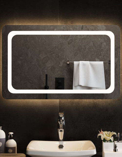 Încărcați imaginea în vizualizatorul Galerie, Oglindă de baie cu LED, 80x50 cm
