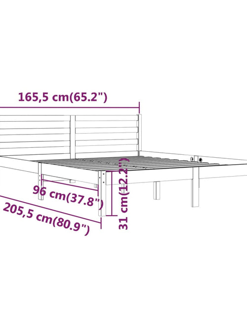 Загрузите изображение в средство просмотра галереи, Cadru de pat, 160x200 cm, lemn masiv de pin
