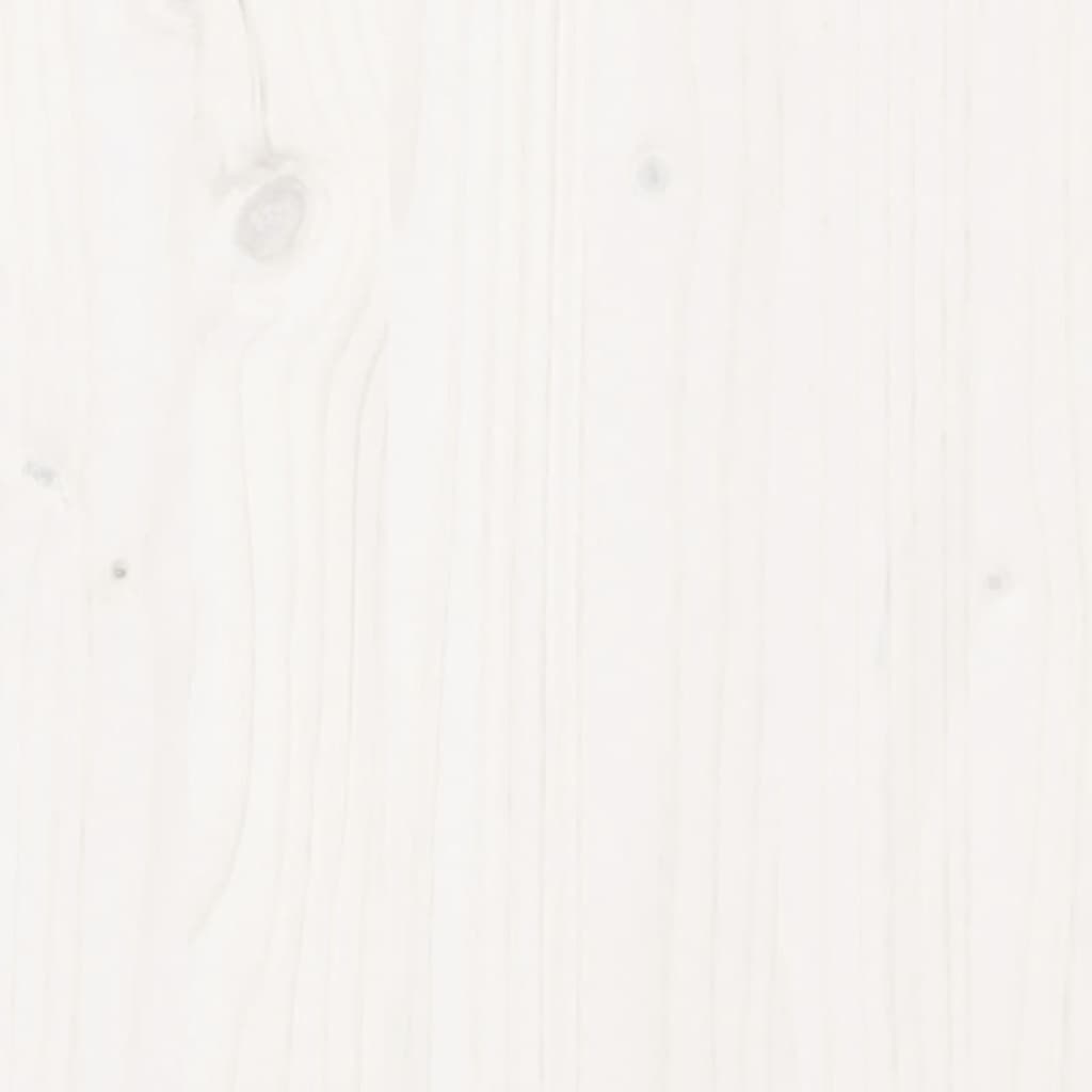 Pat pentru seniori, alb, 200x200 cm, lemn masiv de pin - Lando