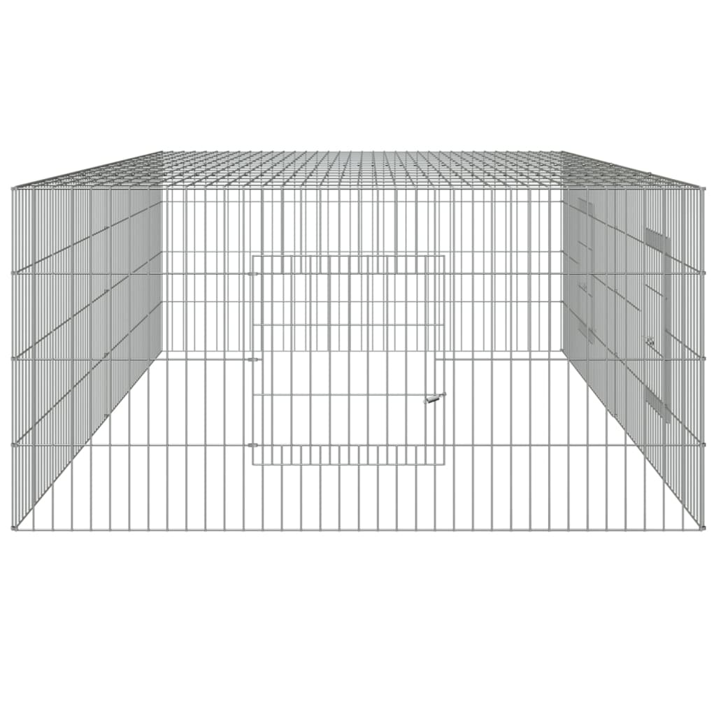 Cușcă pentru iepuri, 2 panouri, 220x110x55 cm, fier galvanizat - Lando