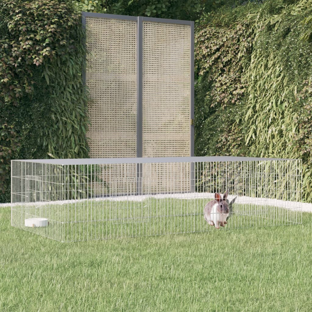 Cușcă pentru iepuri, 2 panouri, 220x110x55 cm, fier galvanizat - Lando