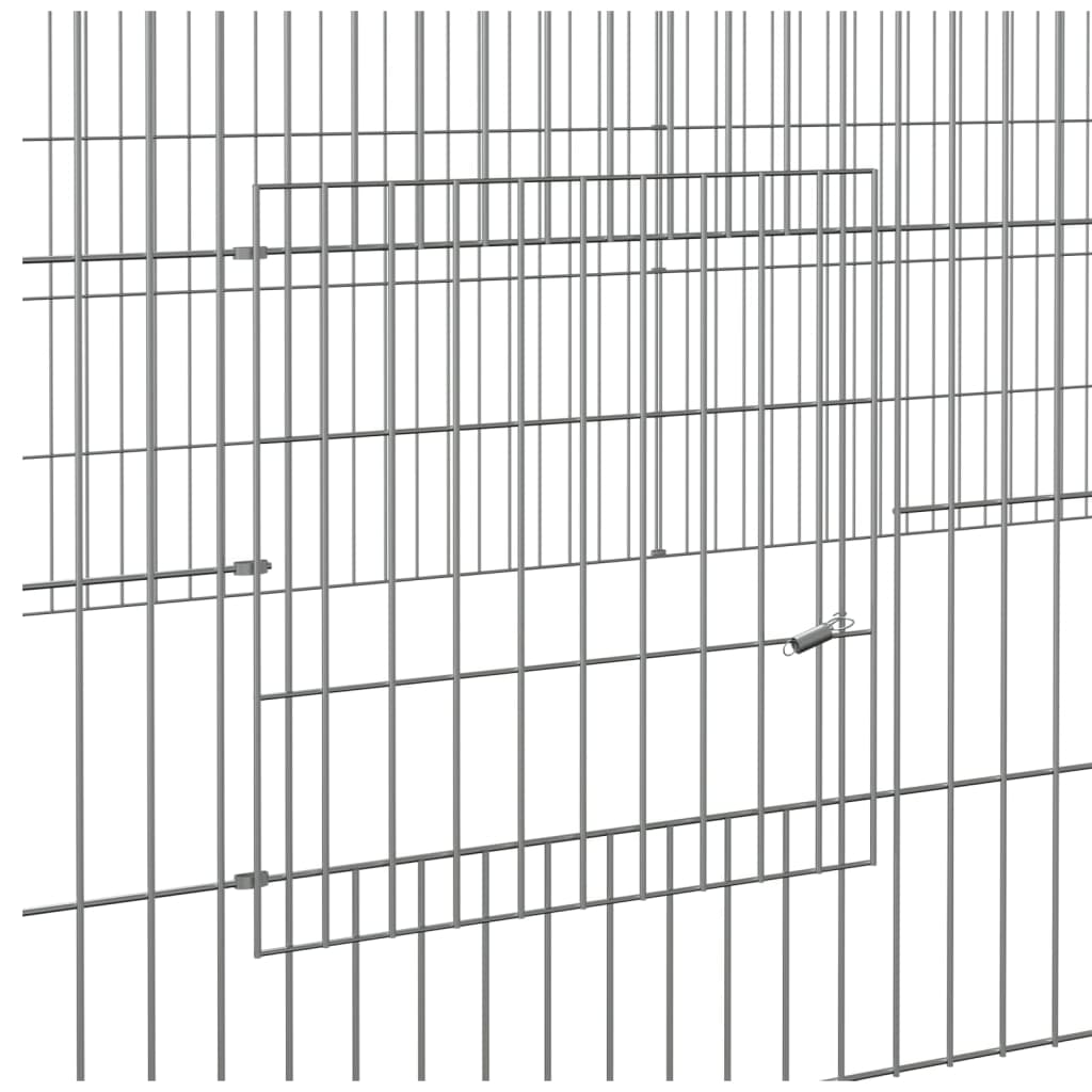 Cușcă pentru iepuri, 3 panouri, 325x109x54 cm, fier galvanizat - Lando