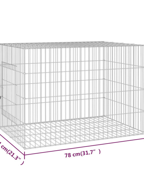 Încărcați imaginea în vizualizatorul Galerie, Cușcă pentru iepuri, 78x54x54 cm, fier galvanizat - Lando
