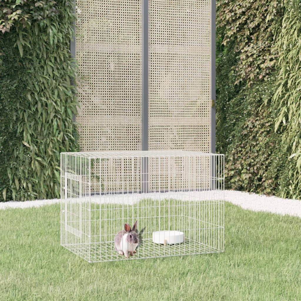 Cușcă pentru iepuri, 78x54x54 cm, fier galvanizat - Lando