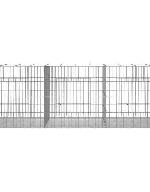 Încărcați imaginea în vizualizatorul Galerie, Cușcă pentru iepuri, 3 panouri, 163x79x54 cm, fier galvanizat - Lando
