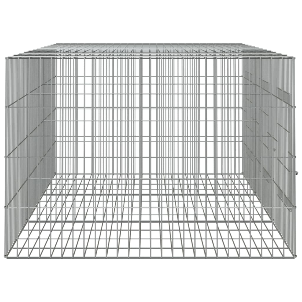 Cușcă pentru iepuri, 3 panouri, 163x79x54 cm, fier galvanizat - Lando