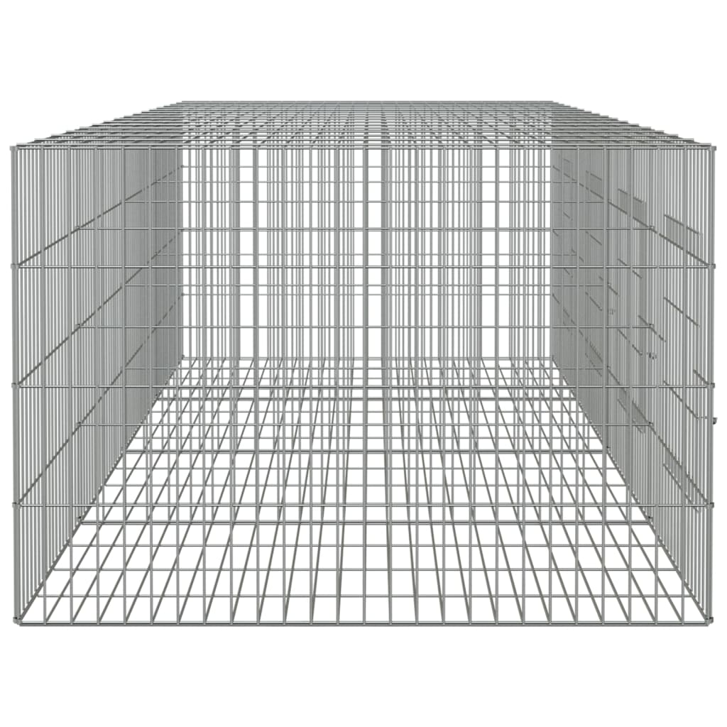 Cușcă pentru iepuri, 4 panouri, 217x79x54 cm, fier galvanizat - Lando