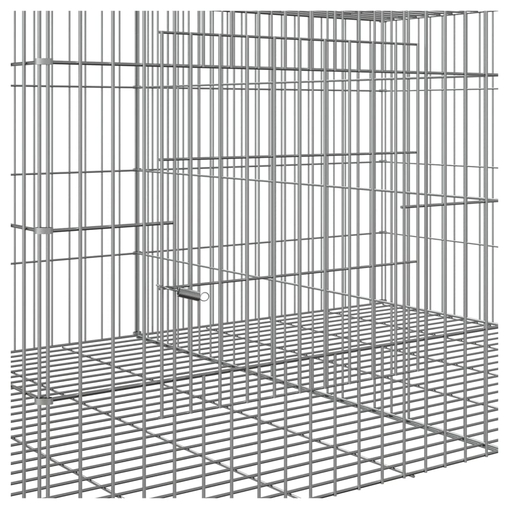Cușcă pentru iepuri, 6 panouri, 327x79x54 cm, fier galvanizat - Lando