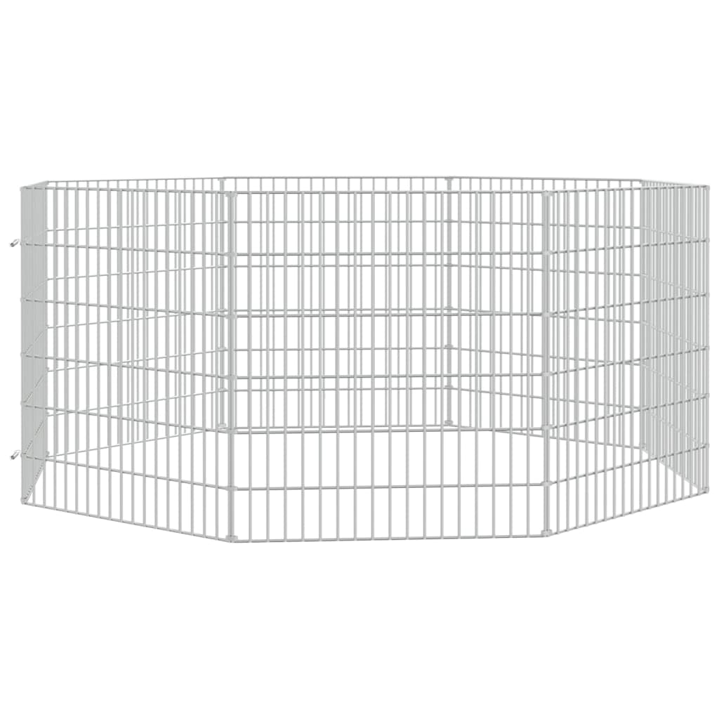 Cușcă pentru iepuri, 8 panouri, 54x60 cm, fier galvanizat - Lando