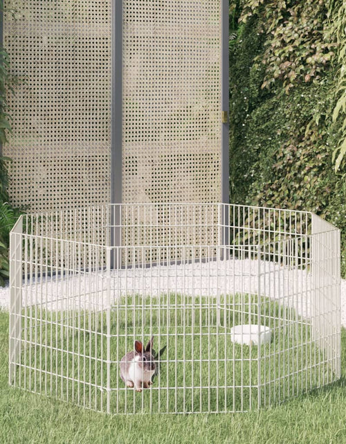 Загрузите изображение в средство просмотра галереи, Cușcă pentru iepuri, 8 panouri, 54x60 cm, fier galvanizat - Lando
