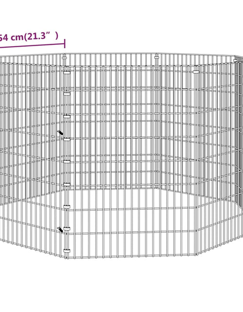 Загрузите изображение в средство просмотра галереи, Cușcă pentru iepuri, 8 panouri, 54x80 cm, fier galvanizat - Lando
