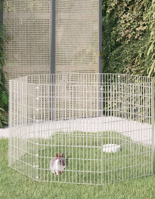 Загрузите изображение в средство просмотра галереи, Cușcă pentru iepuri, 8 panouri, 54x80 cm, fier galvanizat - Lando
