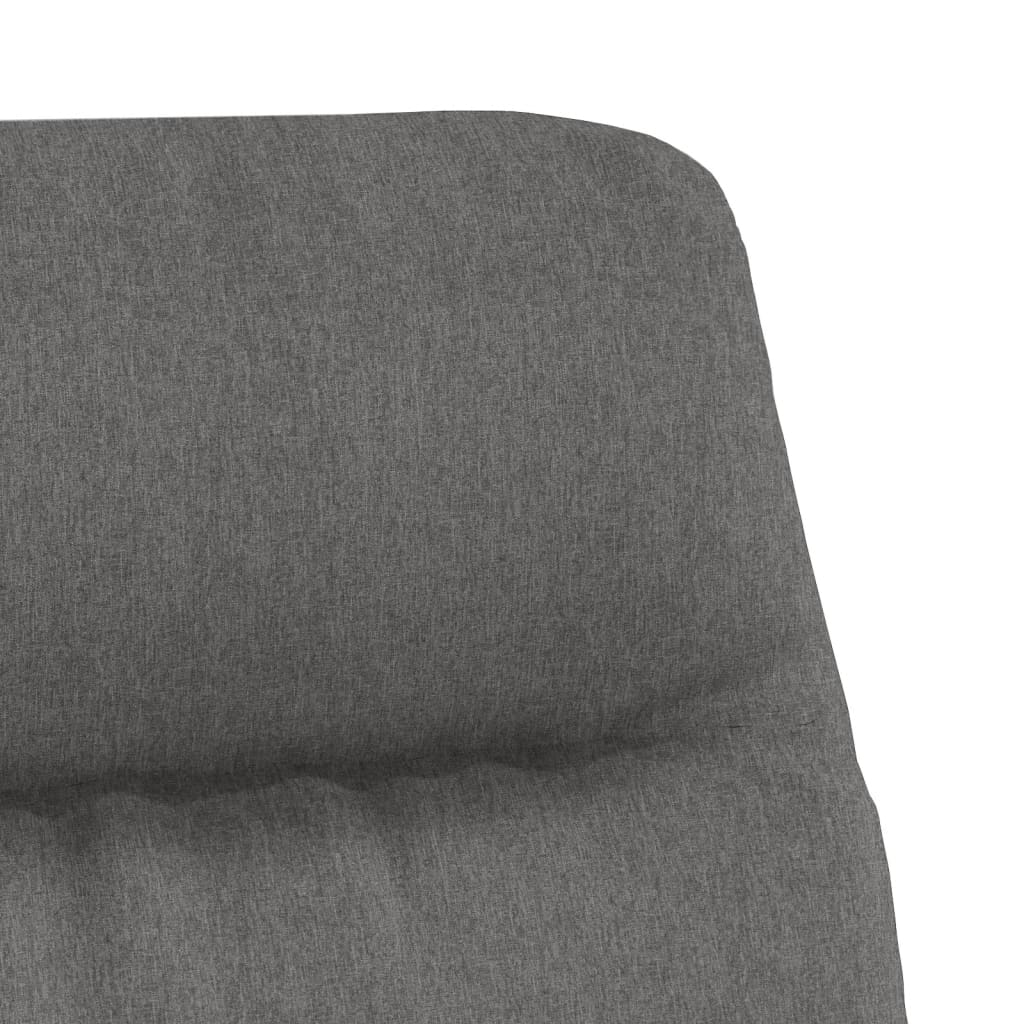 Scaun relaxare cu taburet, gri deschis, textil/piele ecologică