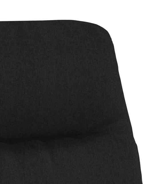 Загрузите изображение в средство просмотра галереи, Scaun de relaxare cu taburet, negru, material textil
