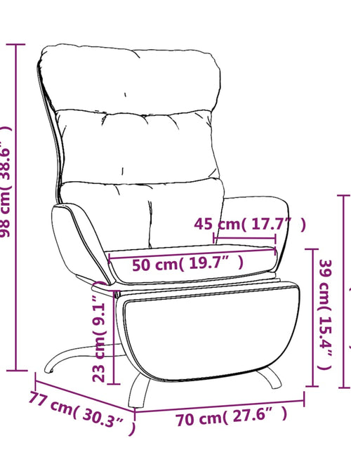 Загрузите изображение в средство просмотра галереи, Scaun de relaxare cu taburet, gri închis, material textil
