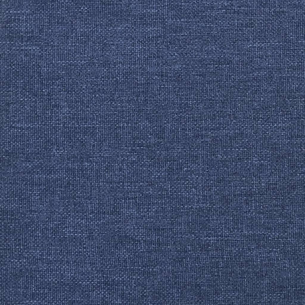 Scaun de relaxare cu taburet, albastru, textil