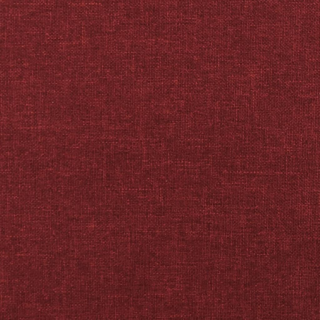 Scaun de relaxare cu taburet, roșu vin, textil