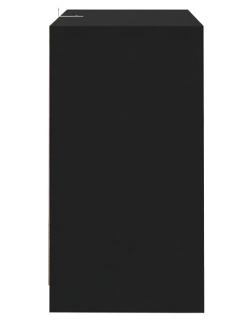 Încărcați imaginea în vizualizatorul Galerie, Servante, 2 buc., negru, 70x41x75 cm, lemn prelucrat
