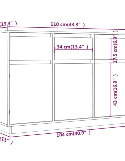 Încărcați imaginea în vizualizatorul Galerie, Servantă, 110x34x75 cm, lemn masiv de pin
