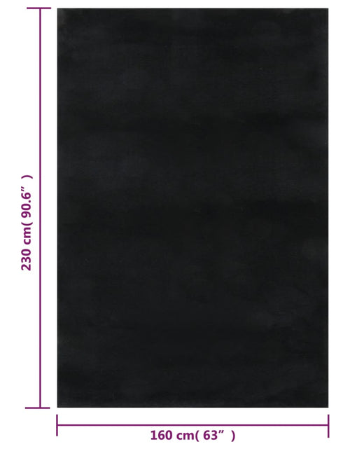 Încărcați imaginea în vizualizatorul Galerie, Covor lavabil moale și pufos, 160x230 cm, anti-alunecare, negru

