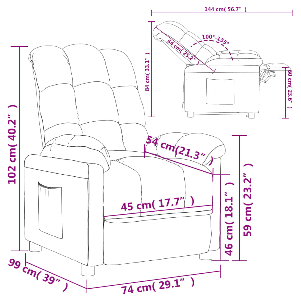 Fotoliu rabatabil, crem, material textil