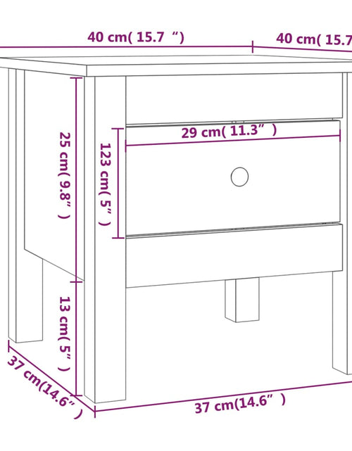 Încărcați imaginea în vizualizatorul Galerie, Masă laterală, 40x40x39 cm, lemn masiv de pin
