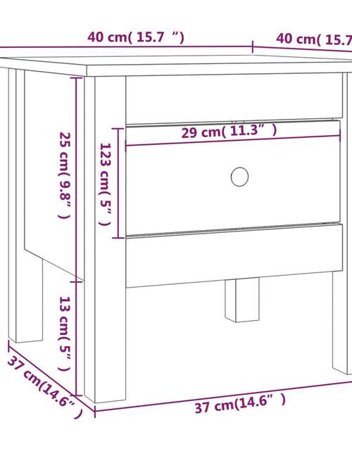 Încărcați imaginea în vizualizatorul Galerie, Masă laterală, alb, 40x40x39 cm, lemn masiv de pin
